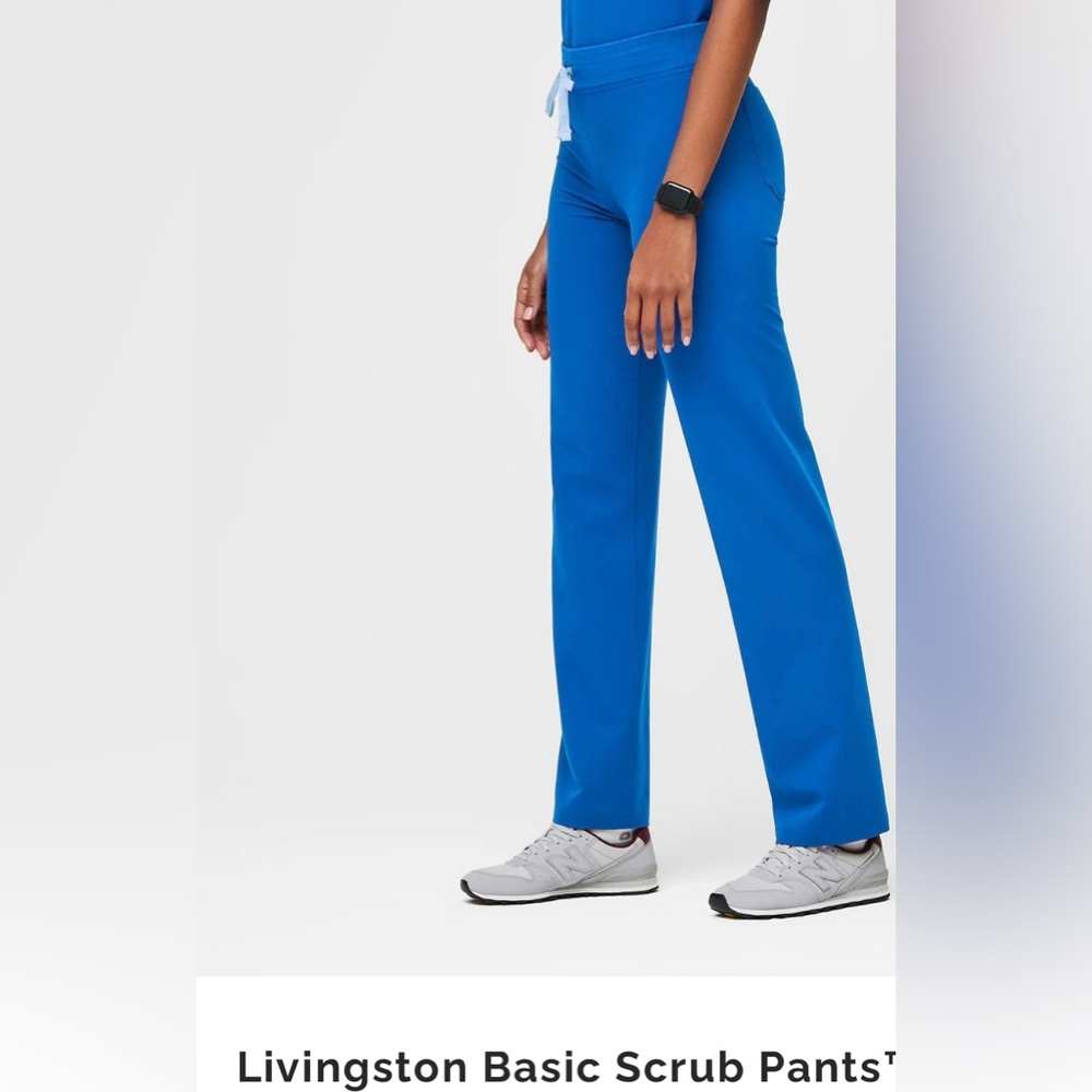 Figs Livingston basic scrub bottoms- medium tall - royal blue